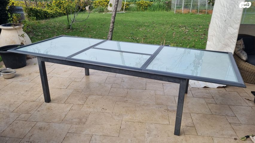 שולחן גינה אלומיניום 2x1.2 מטר