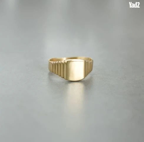 טבעת סיגנט חותם זהב 14K