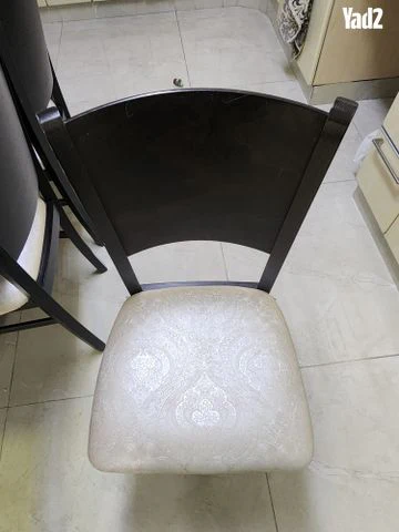 שולחן מעץ מלא ו6 כסאות לסלון - Image 2