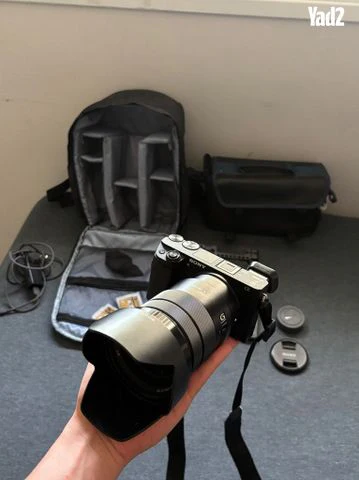 סוני A6300+עדשה+תיקים+אביזרים