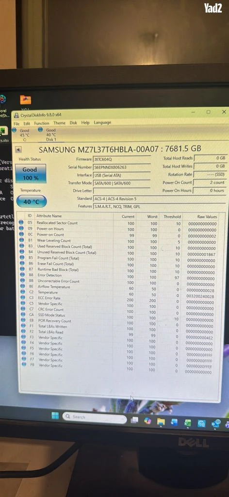 כונן SSD של חברת סמסונג 7.68 - Image 2
